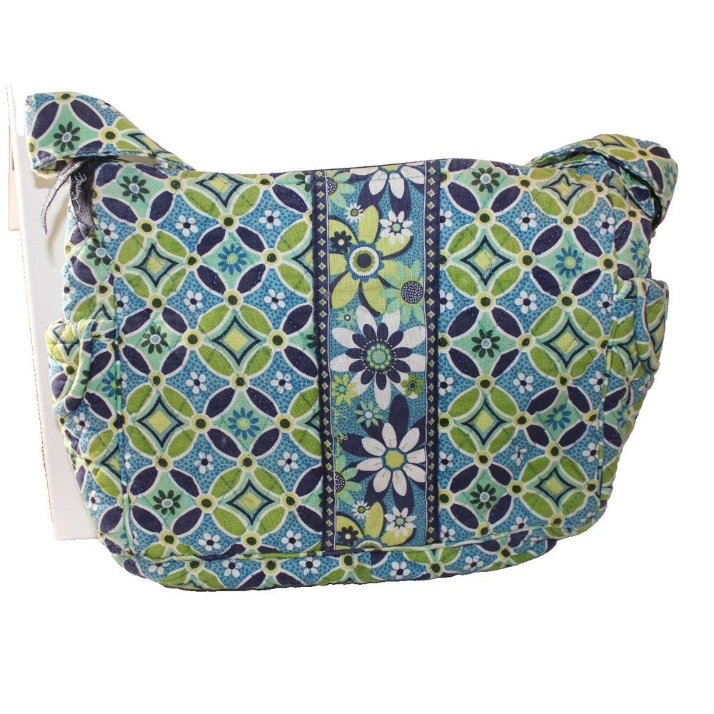 Vera Bradley Daisy Daisy Blue Green Small Crossbody Shoulder Bag